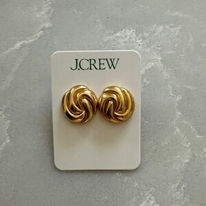 J. Crew Sculptural Button Earrings
